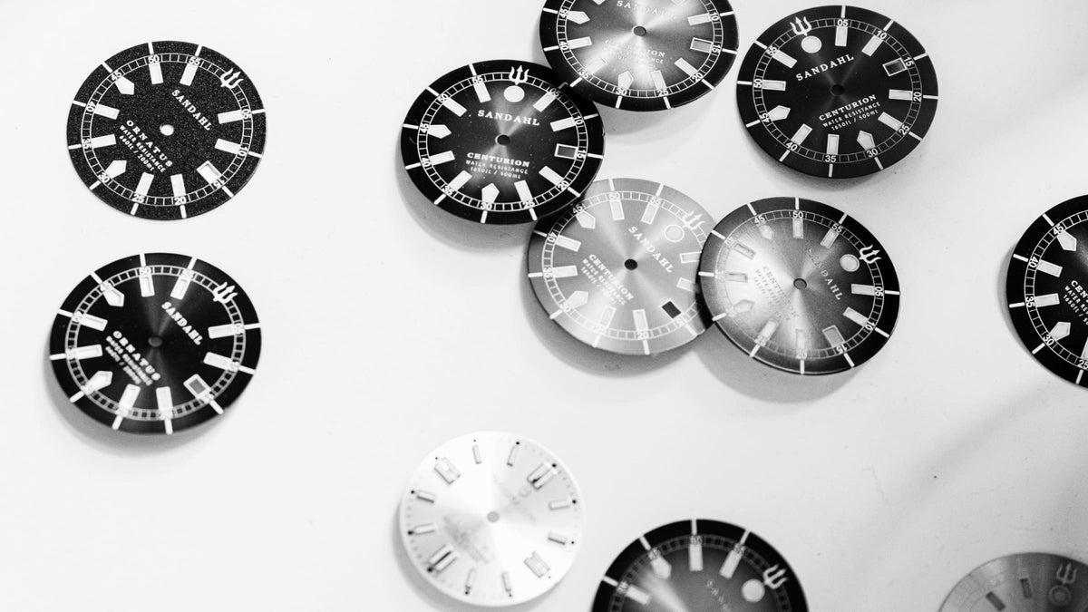 SANDAHL CENTURION watch dials during production in Sweden